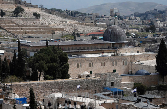 A photo taken last Thursday shows Al Aqsa Mosque in occupied Jerusalem's Old City (AFP photo by Thomas Coex)