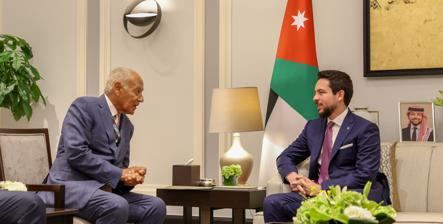 The meeting covers the importance of reaching a ceasefire in Gaza and ensuring de-escalation in the region (Photo courtesy of the Royal Court)