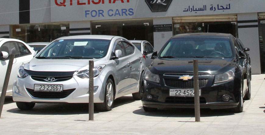 Government revenues from the automobile sector range between JD1.3 million and JD1.5 million a day, according to the Jordan Free Zone Investors Commission (Photo by Hassan Tamimi)