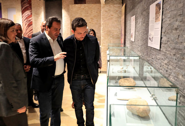   HRH Crown Prince Hussein inaugurates the Petra Museum on Thursday (Photo courtesy of Royal Court)