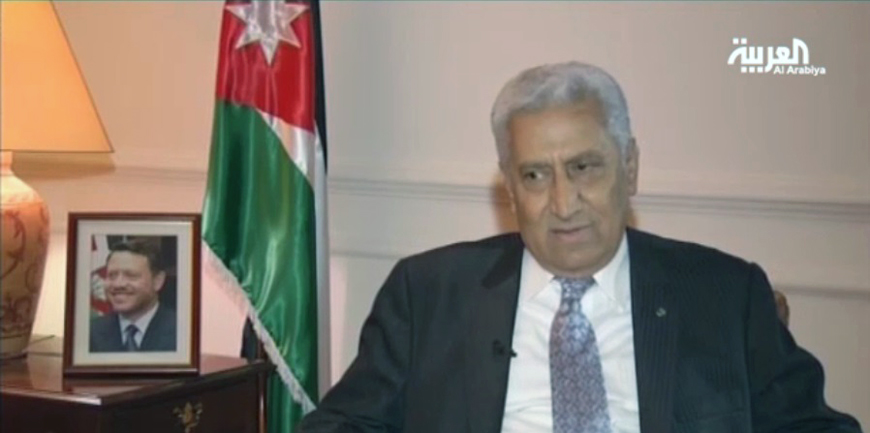 Prime Minister Abdullah Ensour speaks in an interview with Al Arabiya broadcast on Friday (JT photo)