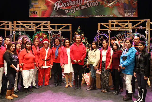 Members of the Filipino community in Jordan celebrate Christmas at Al Hussein Cultural Centre in Amman on Friday (Photo by Hassan Tamimi)