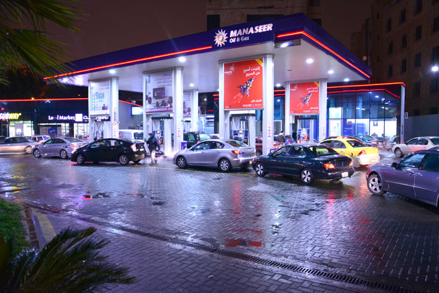 One litre of unleaded 90-octane gasoline has risen in price to JD0.665, while a litre of unleaded 95-octane gasoline is selling for JD0.88 (Photo by Amjad Ghsoun)