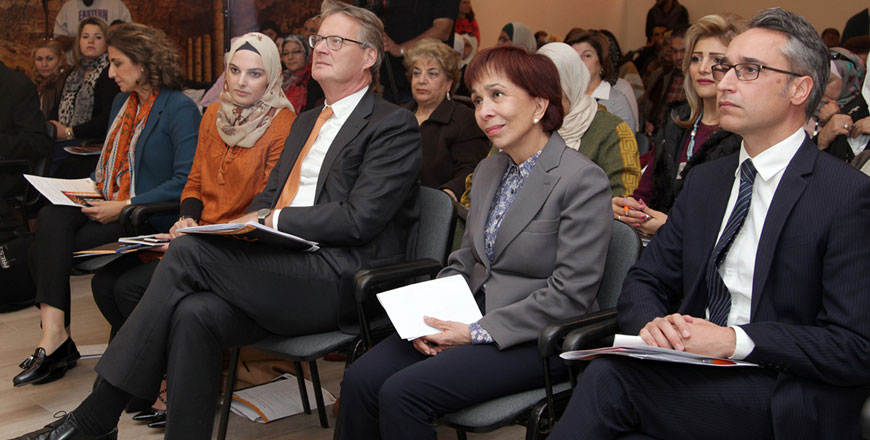 HRH Princess Basma attends an event in Amman on Tuesday to launch the 16 Days of Activism against Gender-Based Violence campaign (Petra photo)