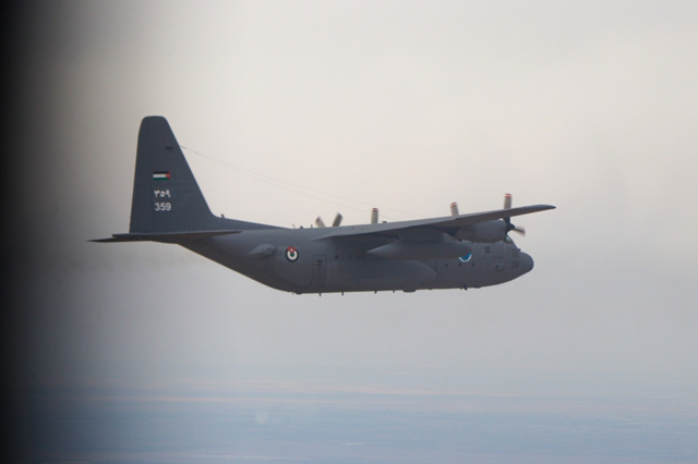 The Jordan Armed Forces-Arab Army (JAF) says that Royal Jordanian Air Force aircrafts carried out two airdrops of aid into northern Gaza (Photo courtesy of JAF)