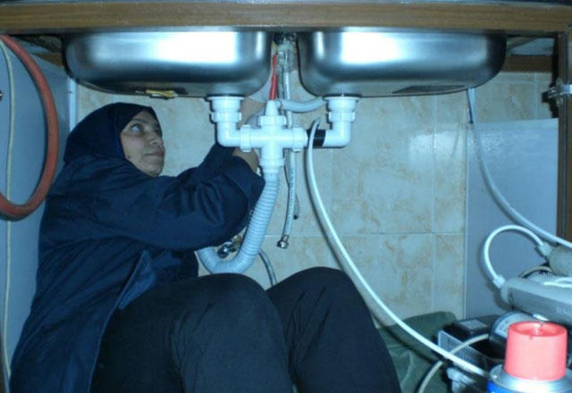 The ‘Water Wise Women’ project trained over 300 women in the most vulnerable areas of Jordan in plumbing and water saving (Photo courtesy of JOHUD)