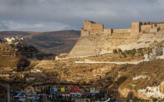 One of the largest Crusader castles in the Levant, with an area of 24,000 square metres, Karak Castle is a 'dark maze of stone-vaulted halls and endless passageways', according to the Jordan Tourism Board’s website (AP file photo)