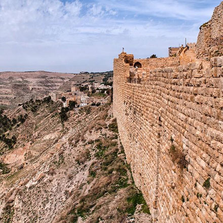 Karak Castle is one of the largest Crusader castles in the Levant, with an area of 24,000 square metres (Photo courtesy of Jordan Tourism Board)