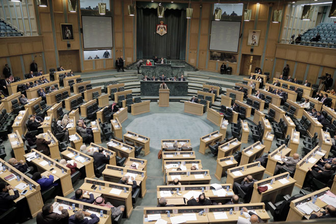 Deputies attend a Lower House session on Tuesday (Photo by Osama Aqarbeh)