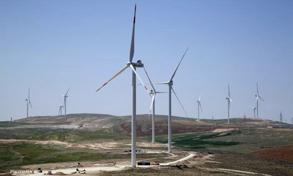 A file photo of the Tafileh Wind Farm in the south of Jordan (JT photo)