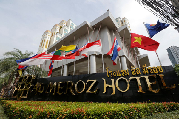 A view of Al Meroz Hotel in Bangkok, Thailand, on Monday (Reuters photo)