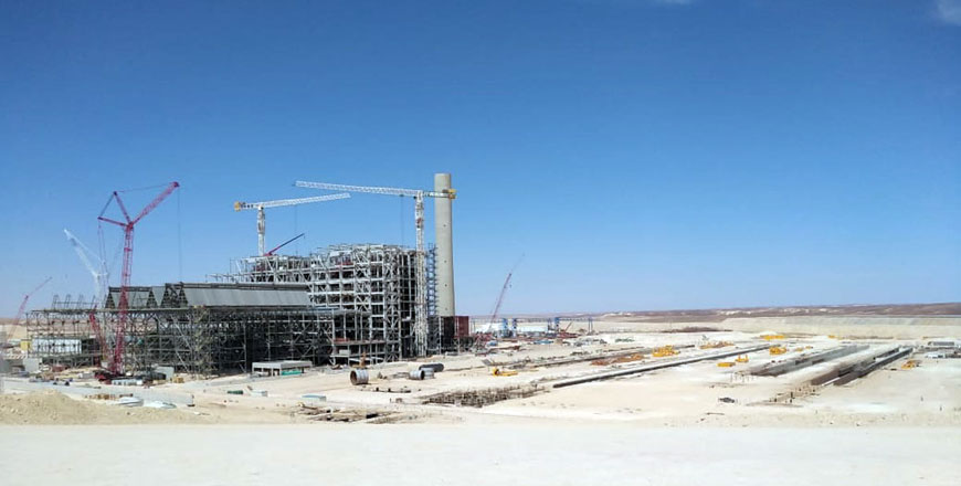 An under-construction oil shale power station affiliated with the Attarat Power Company is seen in this undated photo (Petra photo)