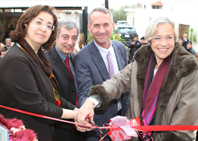Social Development Minister Reem Abu Hassan inaugurates Dar Al Wifaq Al Osari in Irbid, on Tuesday (Petra photo)
