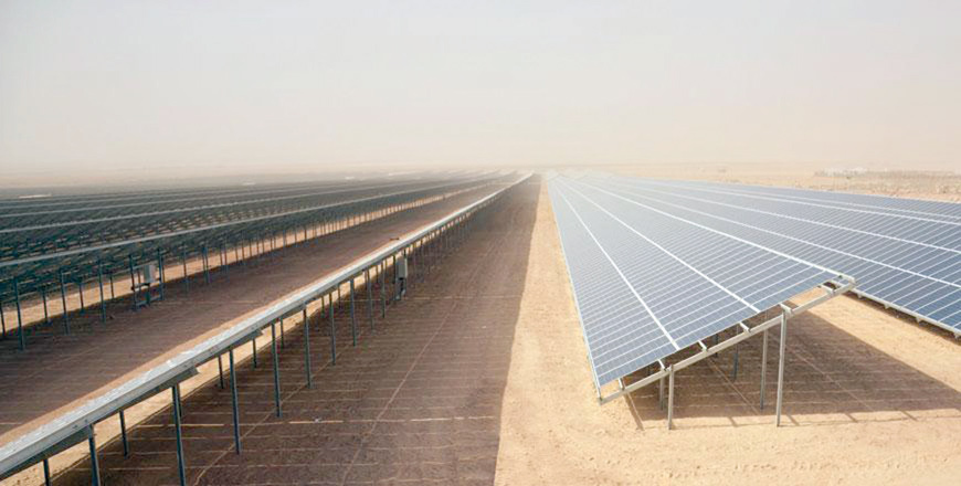 The world’s largest solar power plant built at Zaatari refugee camp for Syrian refugees in Mafraq Governorate, 80km north of Amman (JT file photo)