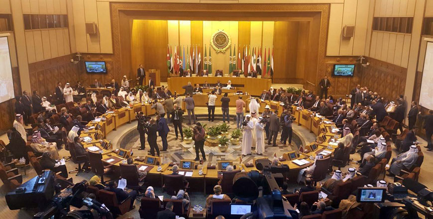Foreign ministers of Arab League member states meet for an extraordinary session, called by Palestinian President Mahmoud Abbas, in Cairo on Sunday (Photo courtesy of Foreign Ministry)