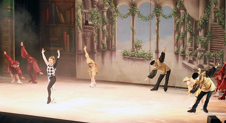 Russian skaters perform ‘Snow White on Ice’ at the Cultural Palace in Amman’s Al Hussein Youth City on Friday (Photo by Hassan Tamimi)