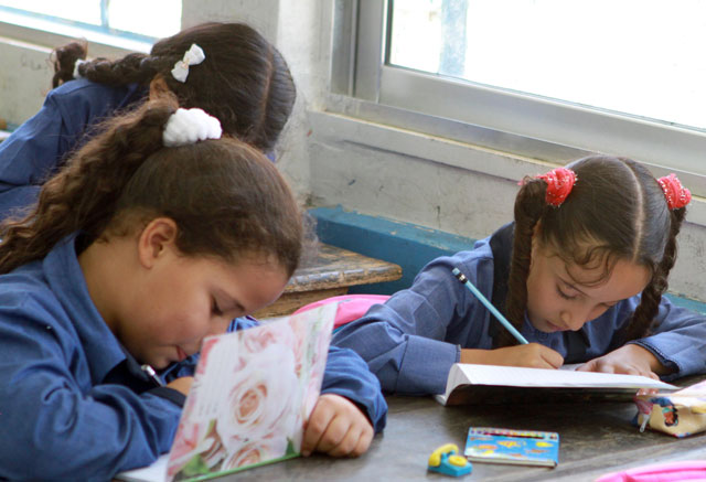The number of Syrian students at public schools is estimated at around 165,000, according to the Education Ministry (File photo)