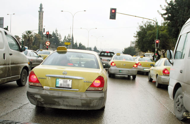 There are around 17,000 yellow cabs in Jordan, of which 11,400 are in Amman serving more than 3.5 million residents (File photo)