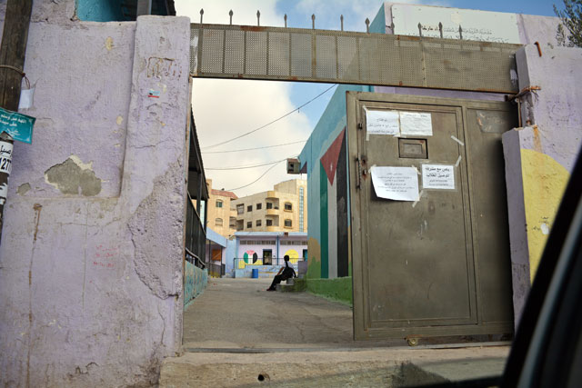 A student is seen inside an empty public school during the second week of a nationwide teachers' strike in this recent photo (Photo by Amjad Ghsoun)