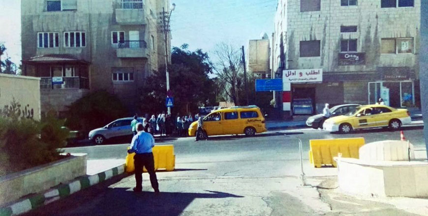 A photo released by the Education Ministry shows a private school bus purportedly used to shuttle public school students to the site of a protest against the ministry late last month (Photo courtesy of Education Ministry)