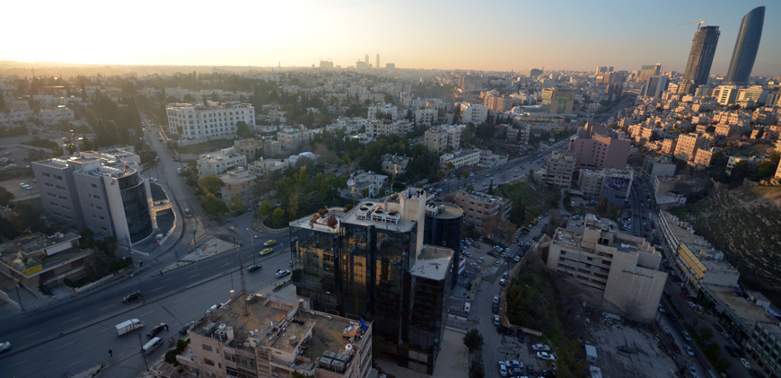 A general view of Amman taken recently from the roof of the Grand Hyatt Amman hotel. Daytime temperatures in the capital on Friday are expected to be 19°C, dropping to 7°C at night (Photo by Muath Freij)
