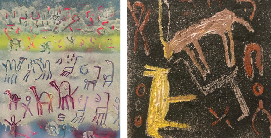 Jordanian artist Rawan Adwan is known for her artwork inspired by Safaitic inscriptions on stones, which portray life and culture in Jordan’s north-eastern desert from over 3,000 years ago (Photo courtesy of Rawan Adwan)