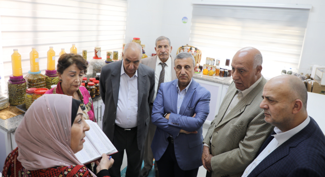 A  Jordanian Senate delegation during a visit to projects implemented by the Business Development Centre (Photo courtesy of BDC)