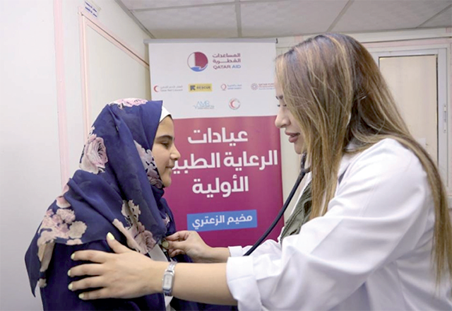 The Qatar Fund for Development and the International Rescue Committee have launched a project to provide primary health care services to over 23,000 Syrian refugees in the Zaatari refugee camp (Photo courtesy of Al Rai)