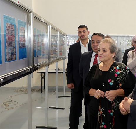 HRH Princess Alia Bint Al Hussein during the opening ceremony of the 5th Jordan International Coins and Stamps Exhibition at the Greater Amman Municipality Gallery on Thursday (Petra photo)