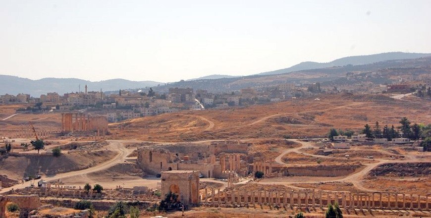In this undated photo, Jerash’s colonnaded street can be seen. After the end of Roman-Byzantine period and the beginning of Umayyad era, Jerash continued to thrive until a devastating earthquake in 749 (Photo courtesy of Rubina Raja)