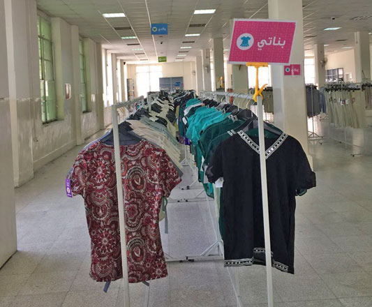 Clothes on display at the Charity Clothing Bank’s showroom in Mahatta area, Amman, recently (Photo courtesy of Charity Clothing Bank)