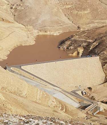 General view of the Zarqa-Maeen Dam in Madaba Governorate, 30km southwest of Amman, is pictured in this recent photo  (Photo courtesy of the Water Ministry)