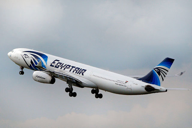 In this May 19, 2016 file photo, An EgyptAir Airbus A330-300 takes off for Cairo from Charles de Gaulle Airport outside of Paris. Egyptian investigators say the black boxes from a passenger plane that crashed last month have arrived in Paris, where technicians will attempt to repair them. Both were extensively damaged when EgyptAir Flight 804 from Paris to Cairo crashed into the Mediterranean on May 19, killing all 66 people onboard (AP photo)