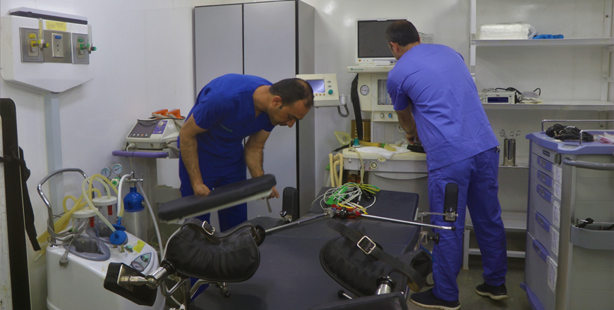 The newly-established Jordanian military field hospital in Nablus, which was dispatched following Royal directives on Thursday  (Petra photo)