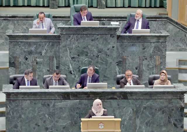 MPs are seen during a Lower House session on Tuesday during which they passed amendments to the 2019 cyber security law (Petra photo)