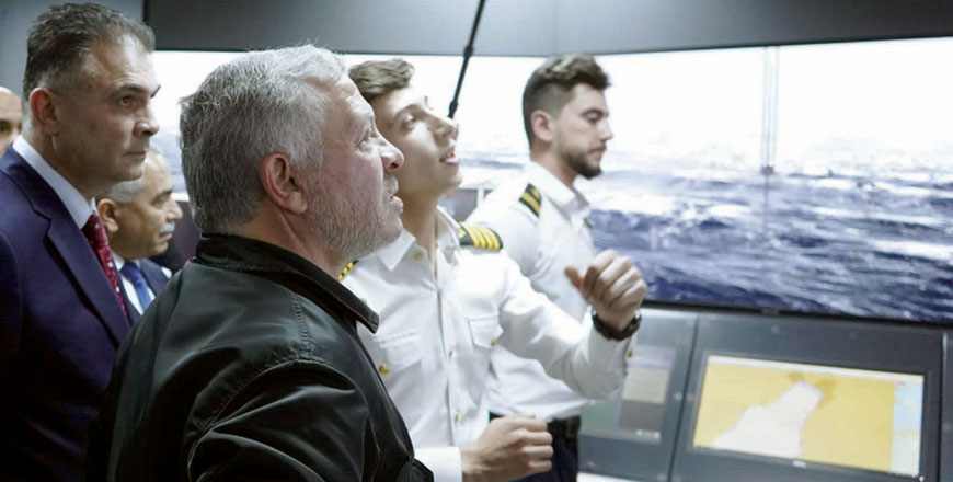 His Majesty King Abdullah inaugurates on Monday the internationally accredited Aqaba Centre for Maritime Education and Training affiliated with Balqa Applied University (Photo courtesy of Royal Court)