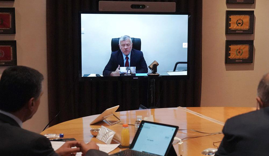 His Majesty King Abdullah continued a series of meetings with committees and leading members of the United States Congress on Wednesday (Photo courtesy of Royal Court)