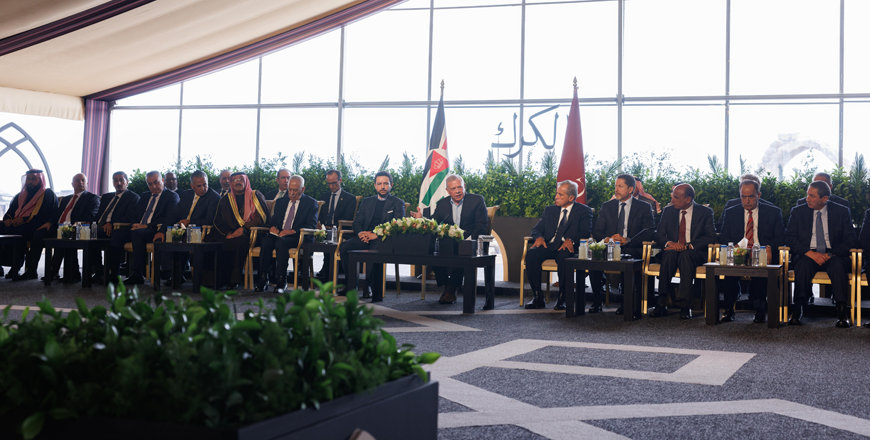 His Majesty King Abdullah, accompanied by HRH Crown Prince Hussein, visits Karak Governorate as part of outreach visits on the occasion of the Silver Jubilee  (Photo courtesy of Royal Court)