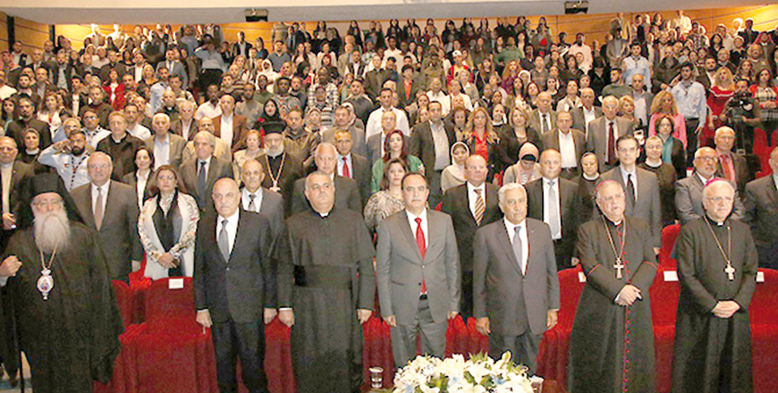 The ceremony witnessed the attendance of a number of Muslim and Christian dignitaries, in addition to Jordanian and foreign officials on Wednesday  (Photo courtesy of abouna.org / Osama Toubasi)