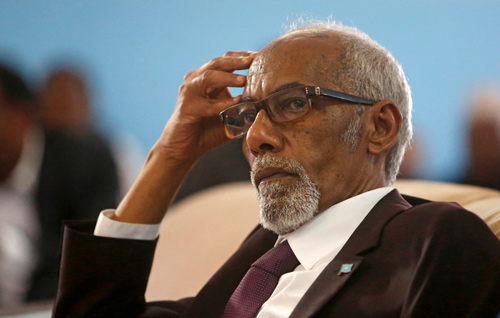 The speaker of Somalia's parliament, Mohamed Sheikh Osman Jawari, attends his election process in Mogadishu, Somalia, on January 11, 2017 (Reuters photo)
