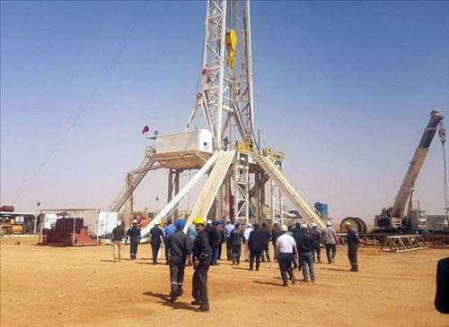 The National Petroleum Company says on Tuesday that initial digging results at Well 48 in the Risha Field, eastern Jordan, show potential for increased production (Petra photo)