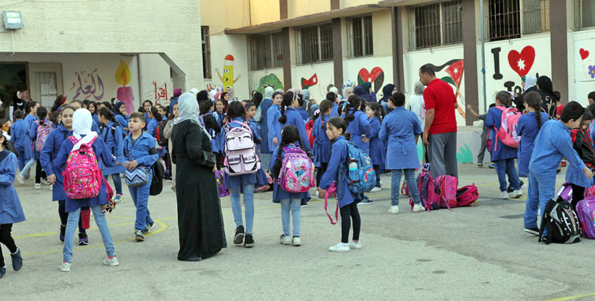 The Ministry of Education said that classes were resumed on Tuesday in 1,014 public schools across the Kingdom (Petra photo)
