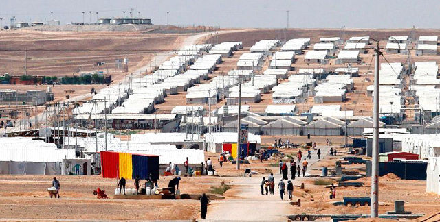 A general view shows the Azraq camp for Syrian refugees in northern Jordan (AFP file photo)