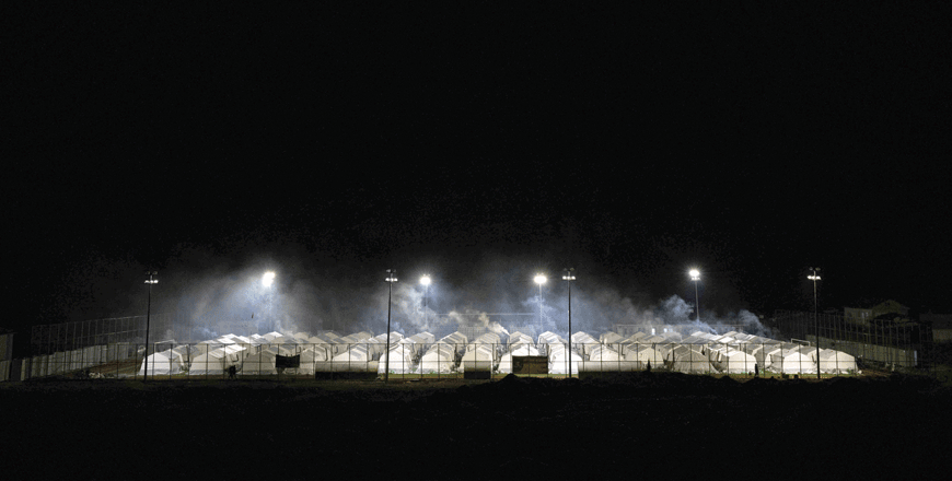This photo taken on Friday, shows the tents of displaced people after a 7.8 magnitude earthquake hit the region at the beginning of February 2023 (AFP photo)