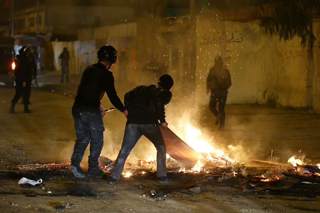 People attend a protest against price hikes early Monday in Tunis, Tunisia (Anadolu Agency  photo)