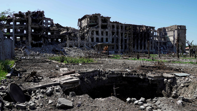A view of the city of Mariupol on Thursday, amid the ongoing Russian military action in Ukraine (AFP photo)
