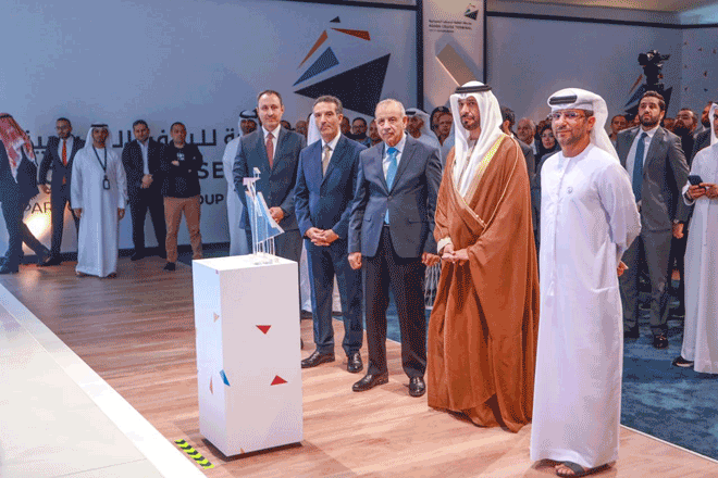 Minister of Local Administration Tawfiq Krishan and guests during the opening ceremony of the Aqaba Cruise Terminal on Monday (Petra photo)