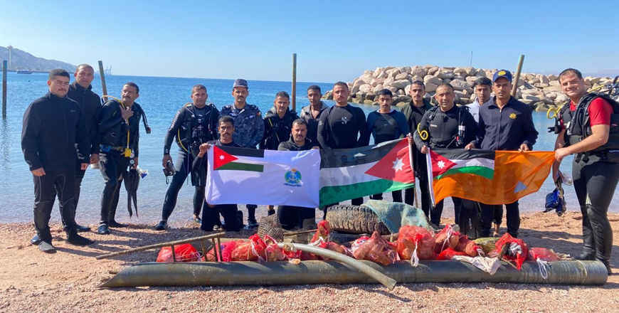The initiative results in the collection of more than 14 tonnes of waste that posed a direct threat to the marine environment in the Gulf of Aqaba (JT File photo)