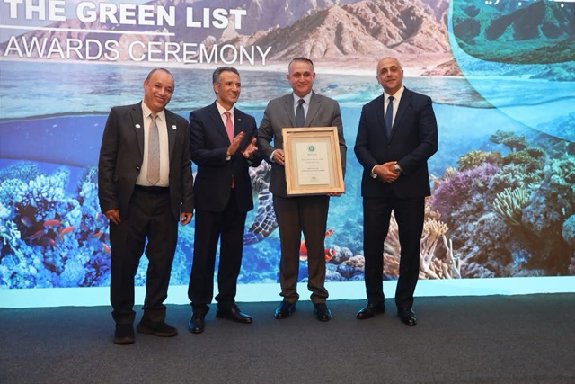 Chairman of the Aqaba Special Economic Zone Authority Nayef Fayez says on Saturday that the Aqaba Marine Reserve (AMR) has been added to the Green List of Protected Areas (Petra photo)