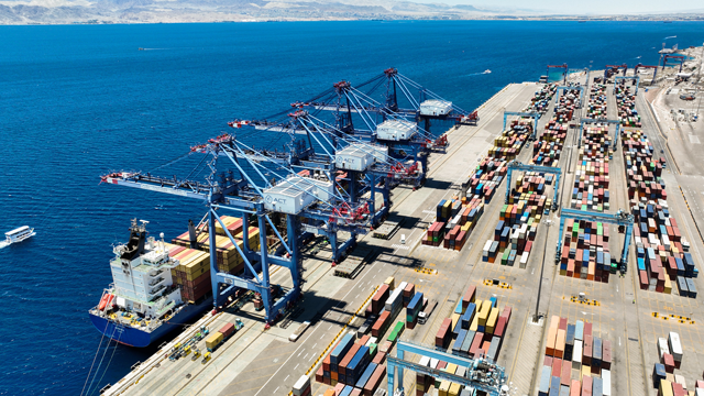 The Jordanian Logistics Association on Tuesday says that container traffic at the Aqaba Container Terminal saw an increase of 41.5 per cent during the first two months of 2025 compared to the same period in 2024 (Photo courtesy of the Aqaba Container Terminal)